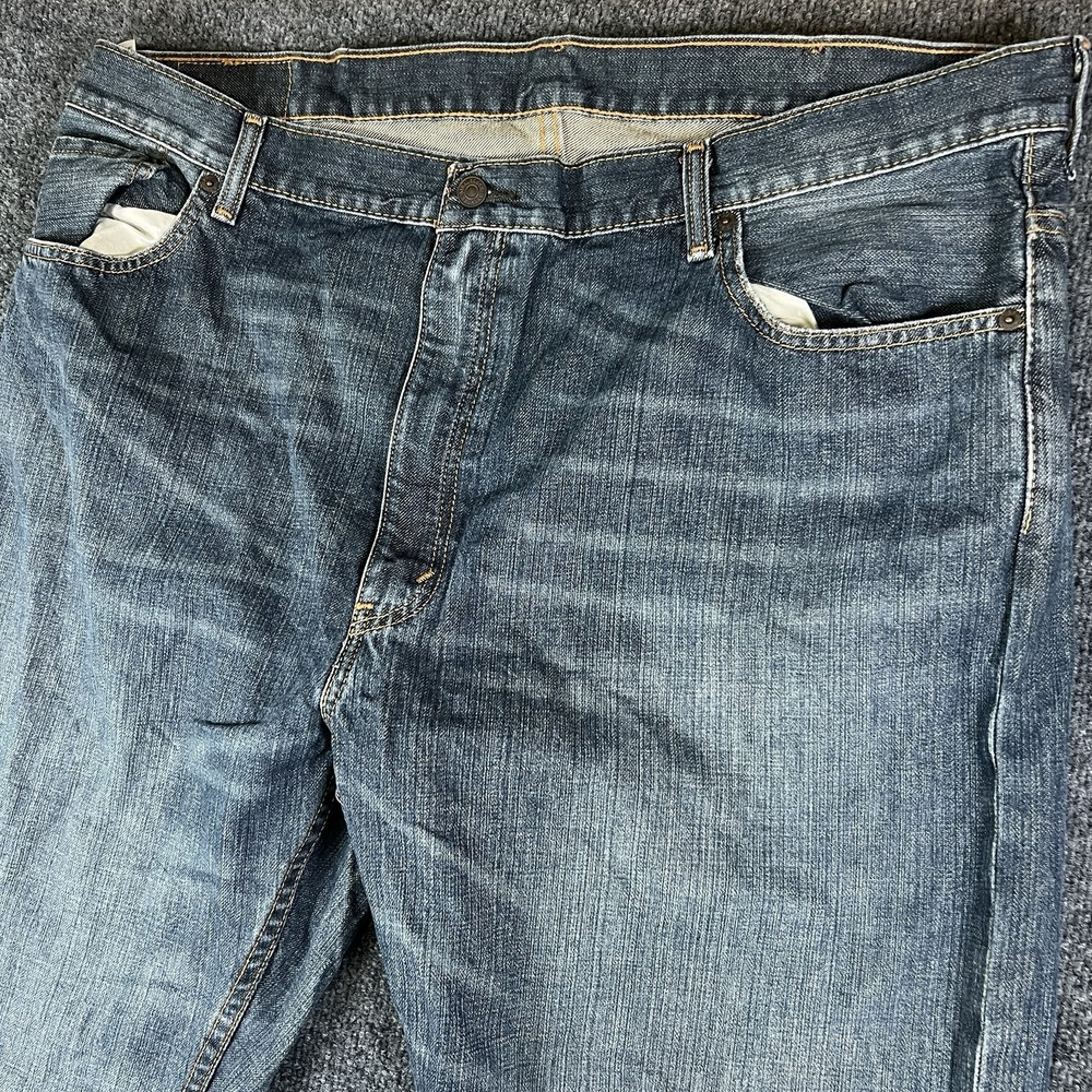 Levi's 559 Jeans Men's 44x31 Blue Light Wash Denim Relaxed Fit Straight Leg READ